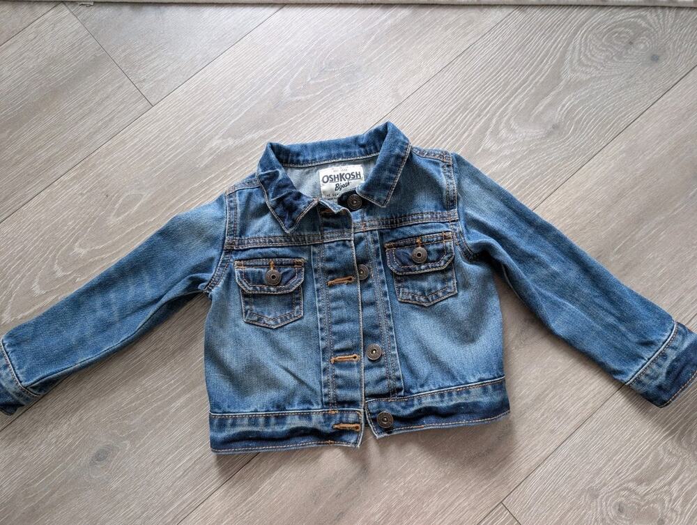 OshKosh B'gosh Unisex Toddler Size 3T Denim Jean Trucker Style Jacket